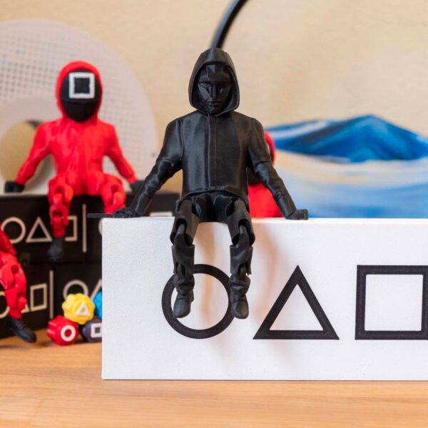 Seated Black Mask Figure (Front Man) from the "Squid Game" Series - Image 3