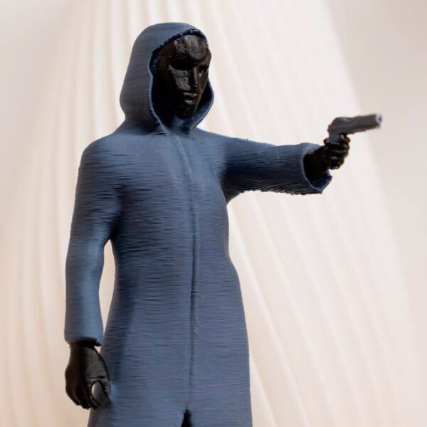 Black Mask Figure (Front Man) with Gun from the "Squid Game" Series - Image 3