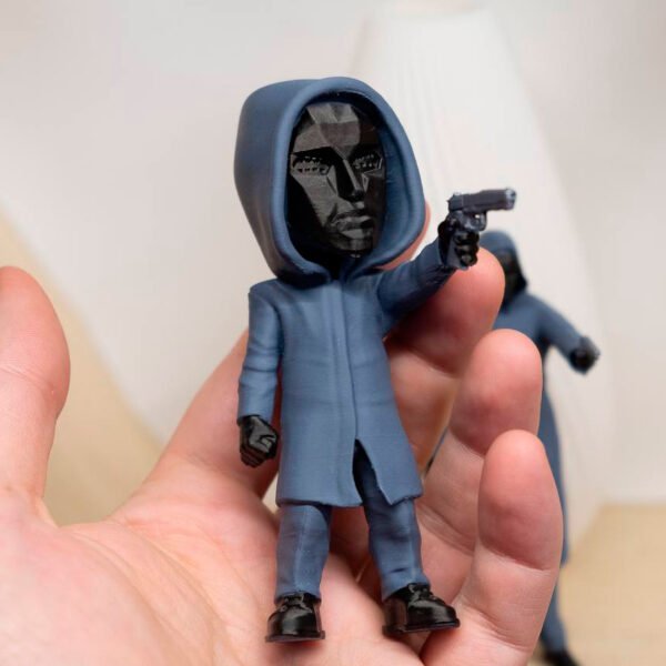 Black Mask Figure (Front Man) with Gun from the "Squid Game" Series - Image 2