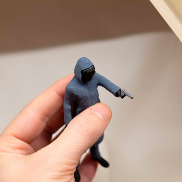 Black Mask Figure (Front Man) with Gun from the "Squid Game" Series - Image 5