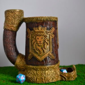 "Dice Tower DnD – Mug Dice Tower / Dungeons & Dragons Lion Edition "