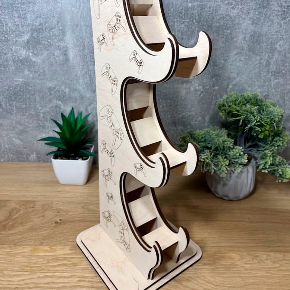 Wooden Gamepad Stand Holder - Image 2
