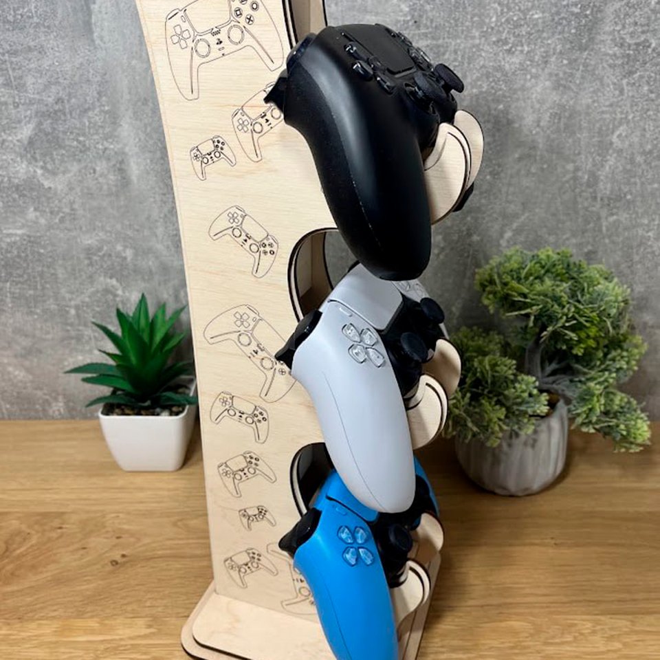 Wooden Gamepad Stand Holder - Image 3